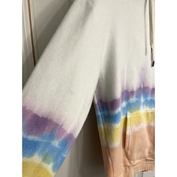 Feat Large Unisex Blanket Blend Hoodie Rainbow Ombré Fleece Soft Sweatshirt - Picture 5 of 13